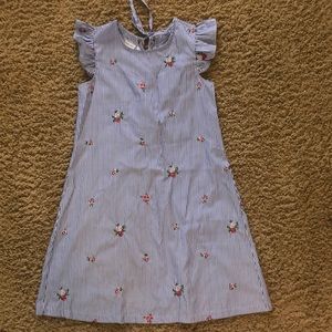 Striped dress with flower detail